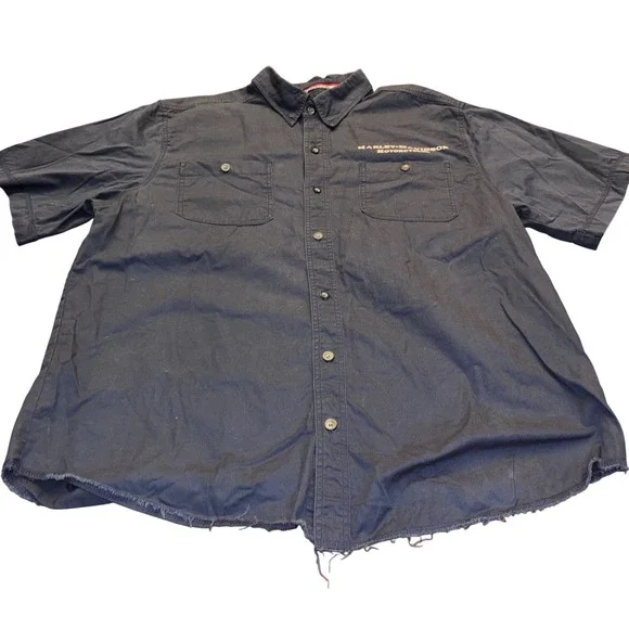 Harley Davidson Motorcycles | Mens XL | Short Sleeve Mechanics Work Shirt - Picture 11 of 15